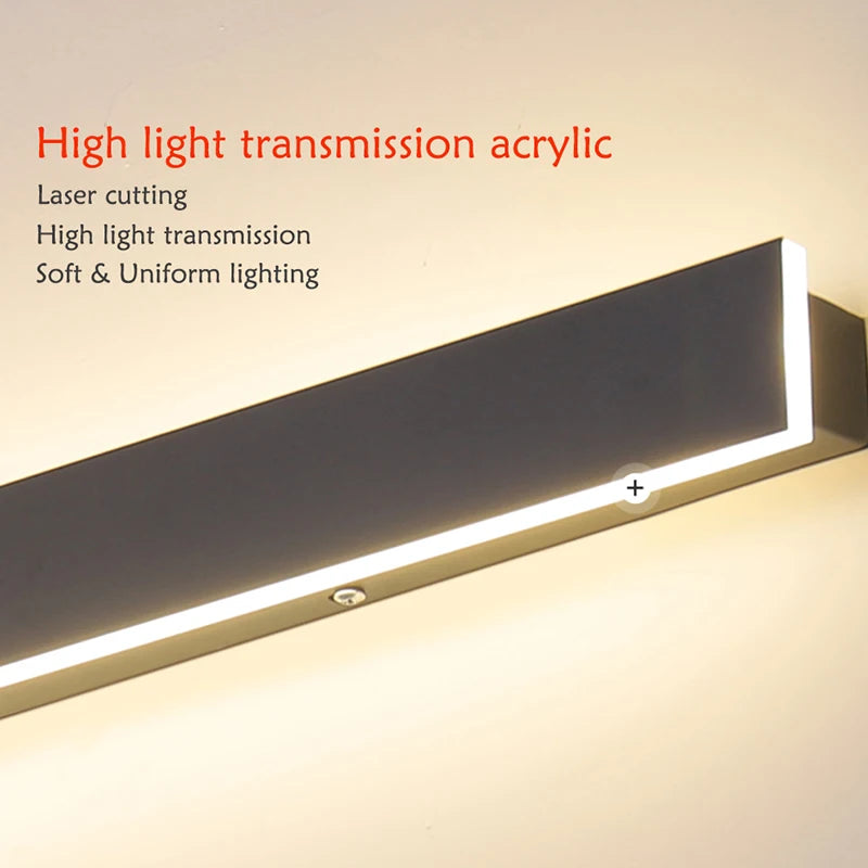 LED Outdoor Wall Sconce IP65 Waterproof — Dimmable Long Bar Light, Porch Garage Villa