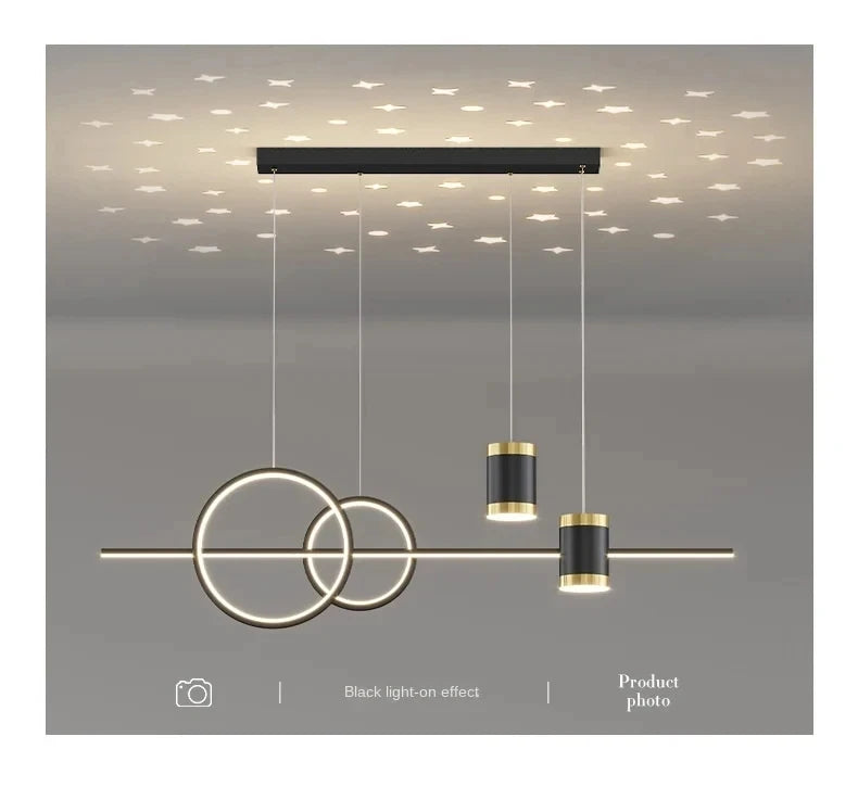LED Pendant Chandelier — 45W Dimmable Bar Light, Restaurant Kitchen Dining Room Bedroom