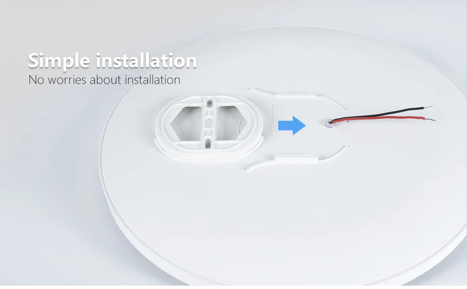 LED Ceiling Light — Smart Dimmable App Remote Control, 3000–6000K, Black White, Bedroom Living Room