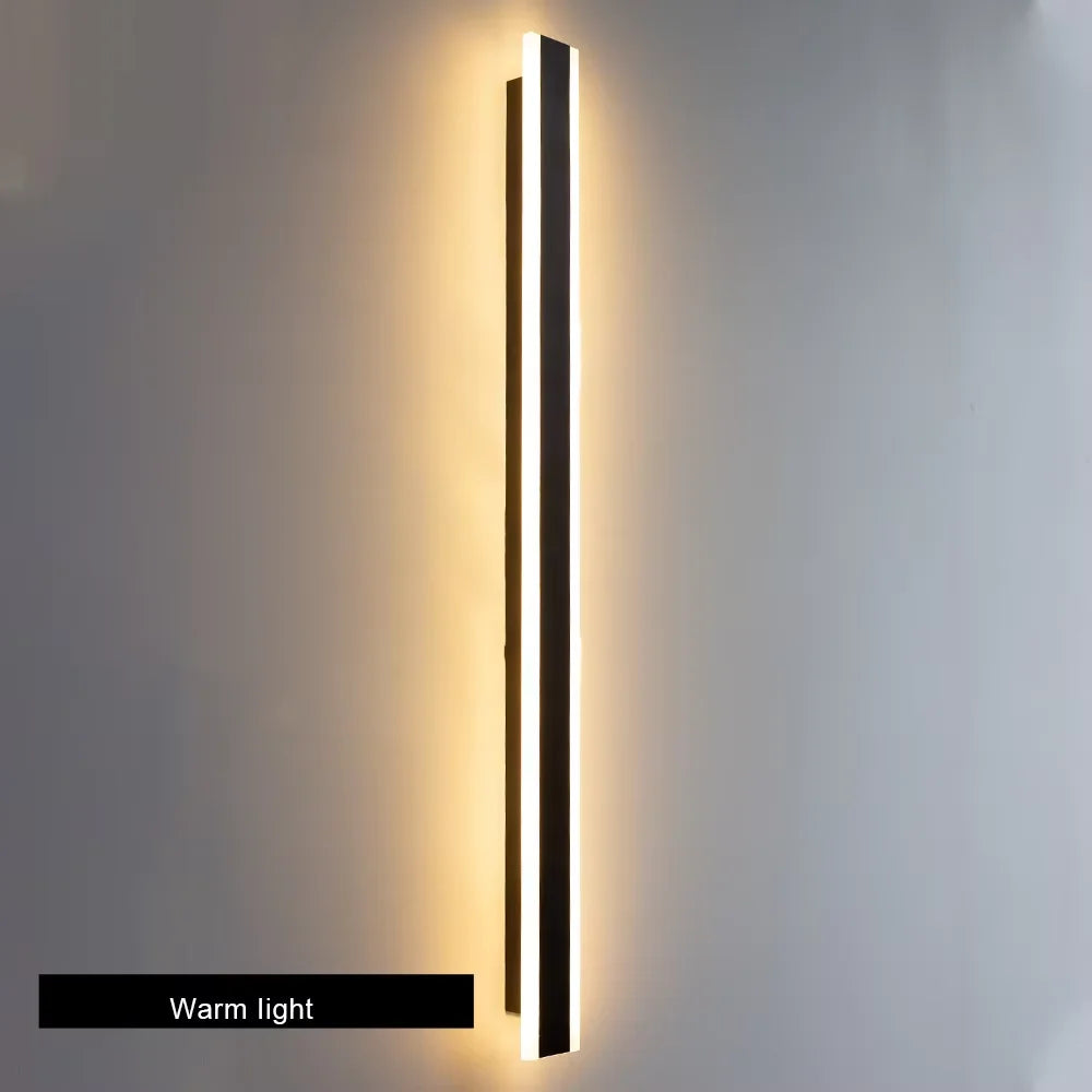 LED Outdoor Long Wall Light IP65 Waterproof — Aluminum Bar Sconce, Villa Porch Garden