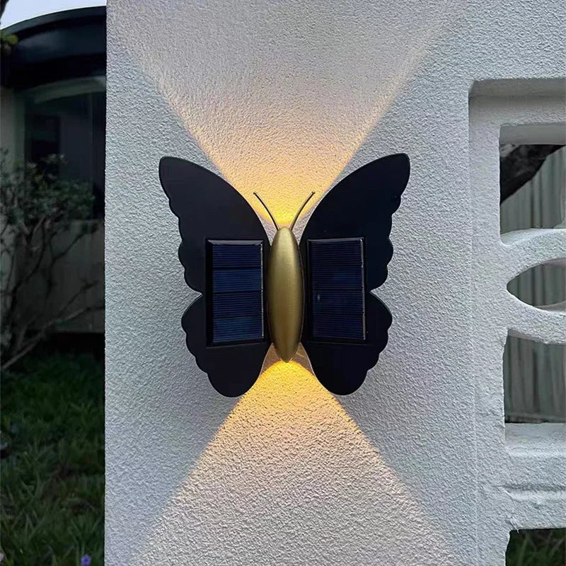 Solar LED Outdoor Wall Light — IP65 Waterproof, 3 Mode, Garden Fence Stair Pathway Decor