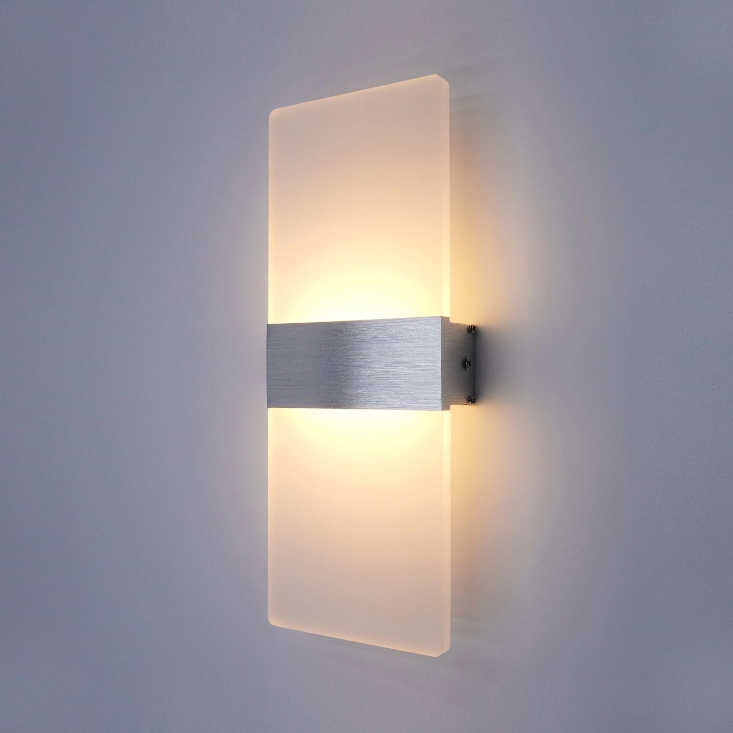 LED Wall Sconce — Aluminum Acrylic Up Down Wall Light, Black Gold Silver, Bedroom Corridor Bathroom