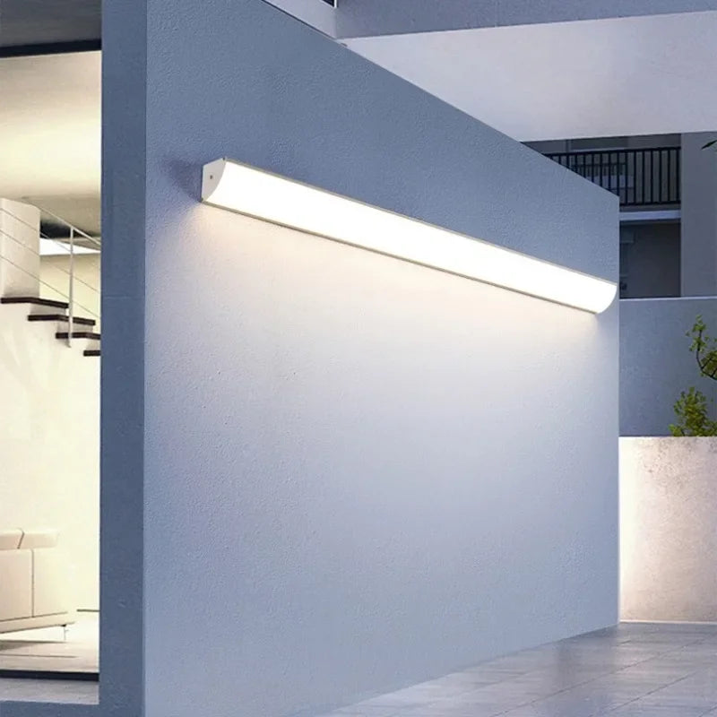 Outdoor Wall Sconce — Long Strip Minimalist Wall Light, IP65 Waterproof, Porch Garden Villa