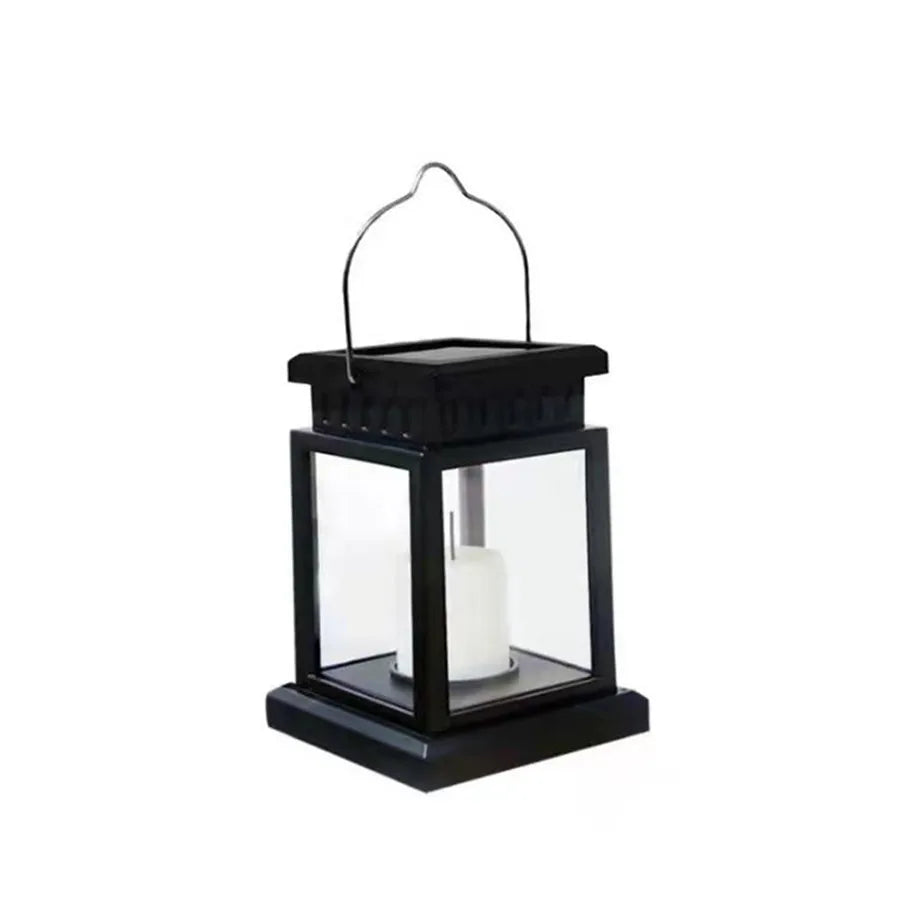 Solar Candle Lantern — Outdoor Hanging Garden Light, Waterproof, Patio Yard Lawn Decor