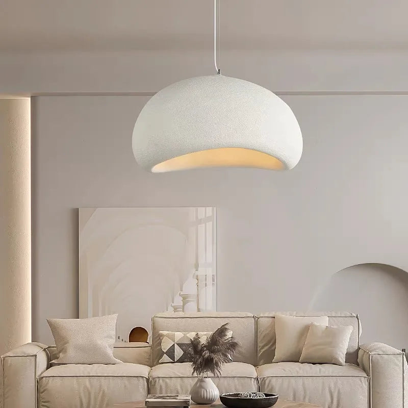 Pendant Chandelier — Nordic Wabi Sabi Hanging Lamp, Handmade, Living Room Bedroom Dining Room