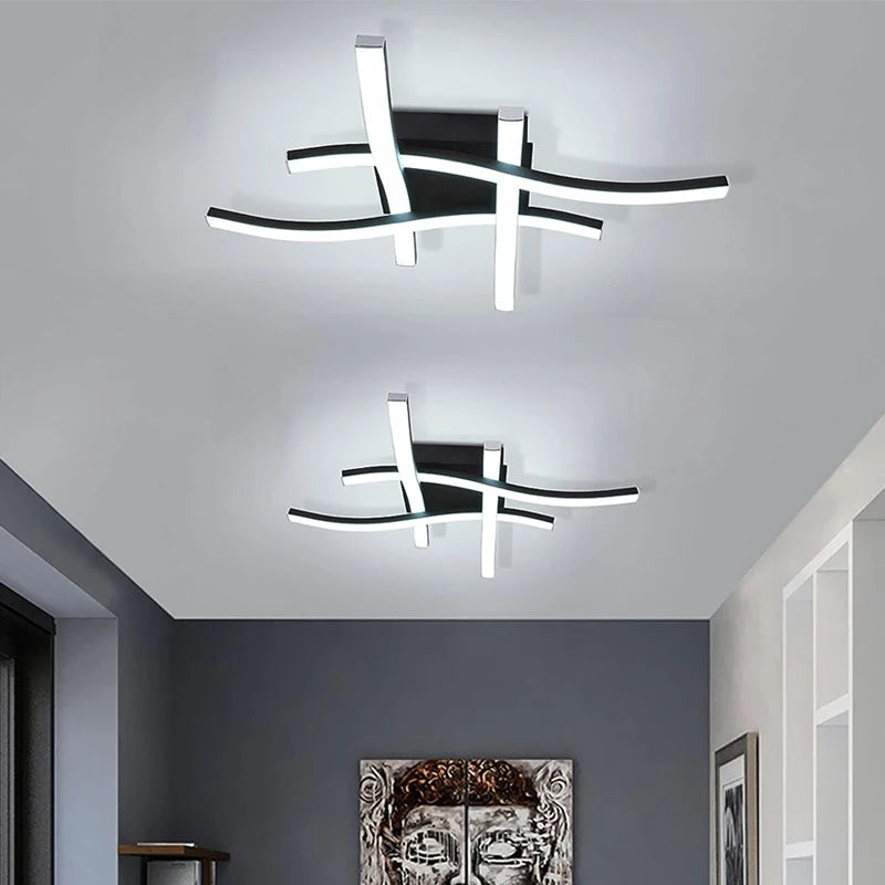LED Ceiling Light — Modern Flush Mount Fixture, Living Room Dining Room Bedroom Kitchen