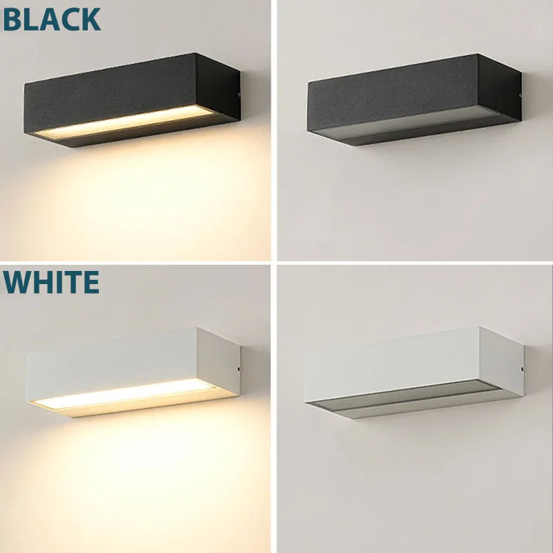 LED Outdoor Wall Sconce — IP65 Waterproof Aluminum Porch Light, Modern Exterior Fixture