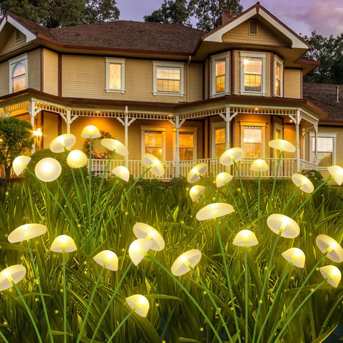 Solar Mushroom Garden Lights — Waterproof Outdoor Lawn Pathway Lights, Yard Patio Decor