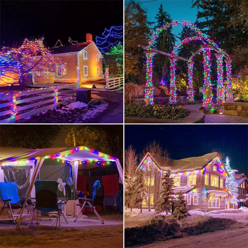Solar Fairy String Lights Outdoor — 8 Mode IP65 Waterproof, Christmas Patio Tree Garden