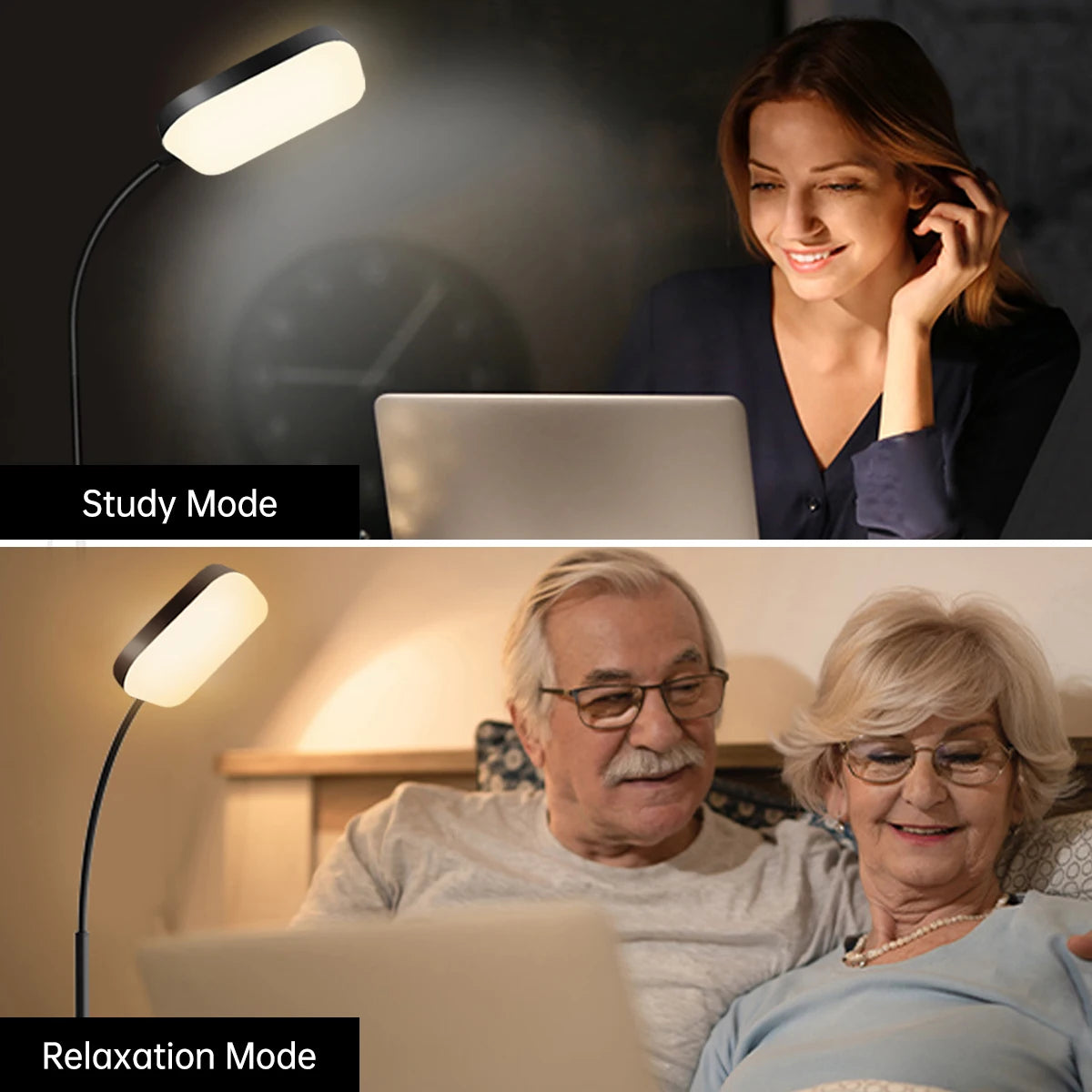 Floor Lamp — 18W Dimmable Gooseneck Reading Light, 2-in-1 Floor & Table Lamp, Adjustable