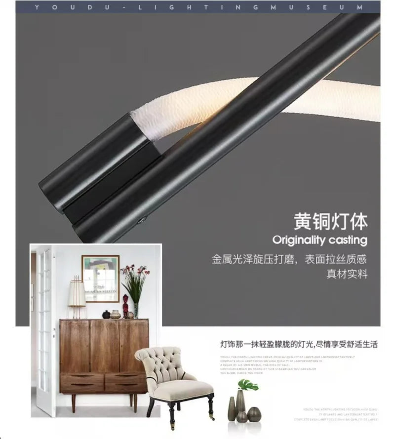 LED Wall Sconce — Italian Minimalist Bedside Lamp, Black Gold White, Living Room Corridor
