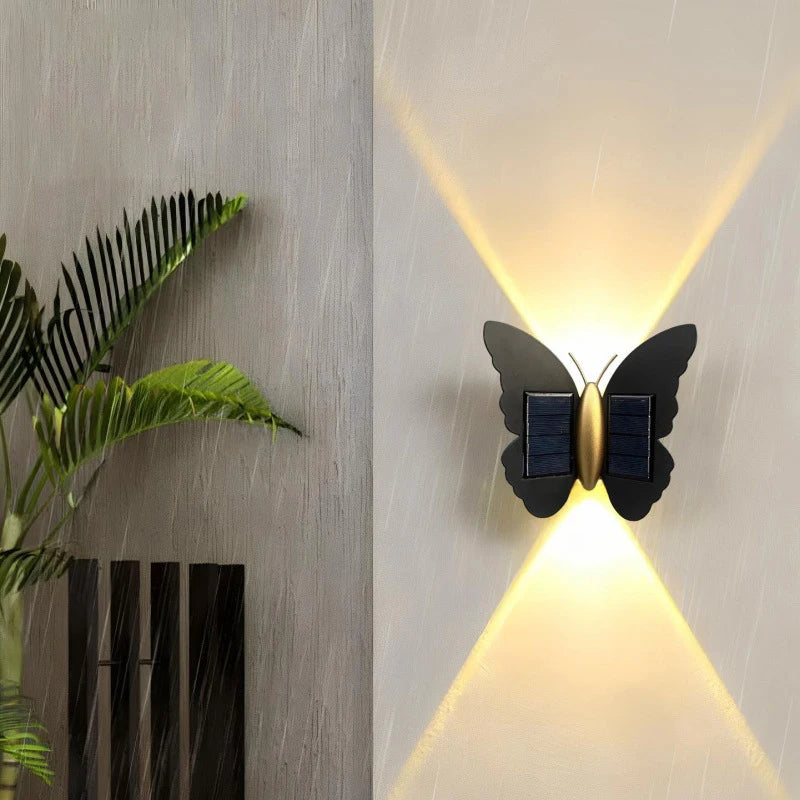 Solar LED Outdoor Wall Light — IP65 Waterproof, 3 Mode, Garden Fence Stair Pathway Decor