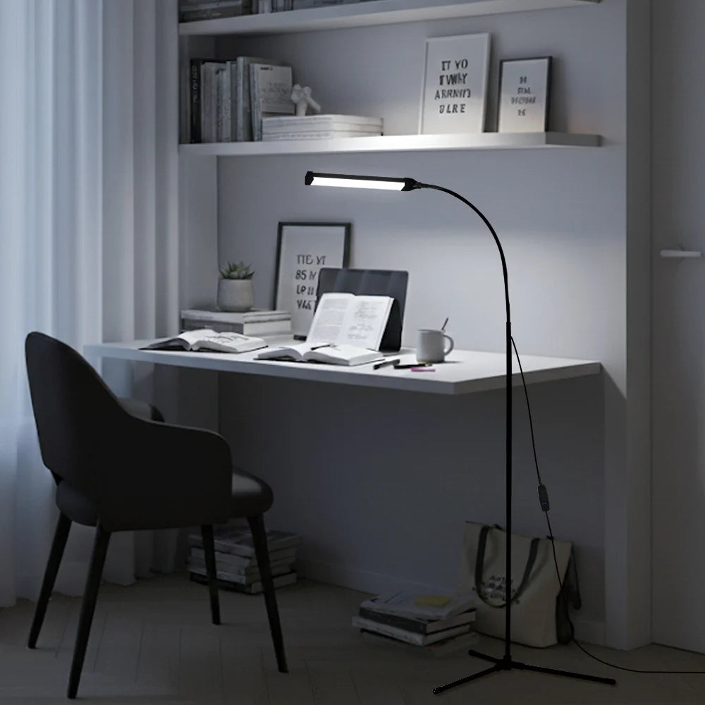 Floor Lamp — Dimmable USB Gooseneck Standing Light, RGB & White, Bedroom Living Room