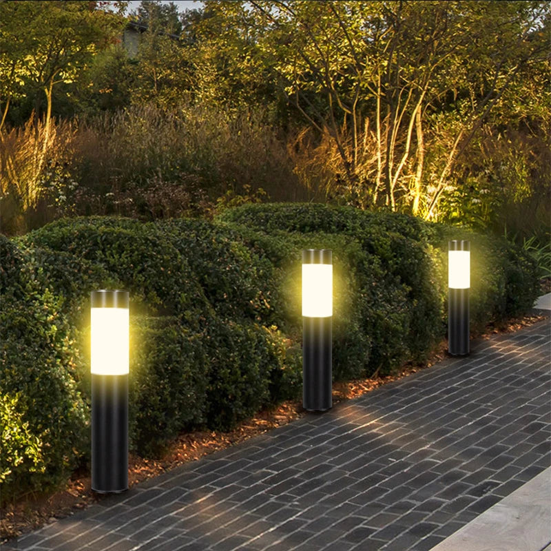 Solar Pathway Lights — Outdoor Bollard Garden Stake Lights, IP65 Waterproof, Patio Lawn Yard