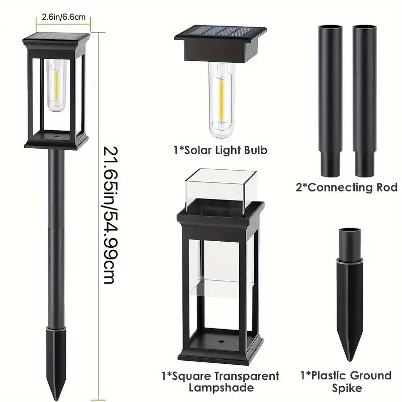 Solar Pathway Lights — Outdoor Garden Stake Lights, IP65 Waterproof, Walkway Lawn Yard Decor