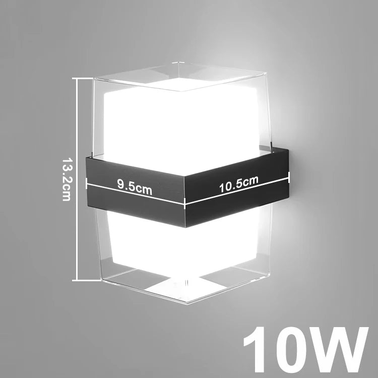 LED Wall Lamp Indoor Outdoor — IP65 Waterproof, Dimmable Touch Switch, Porch Balcony