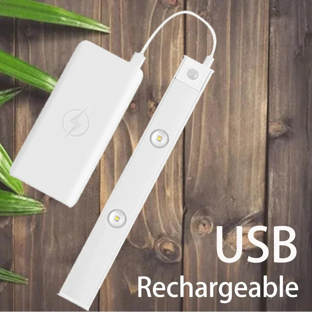 LED Under Cabinet Light — Motion Sensor, 3 Color Temps, Rechargeable, Kitchen Closet Bedroom