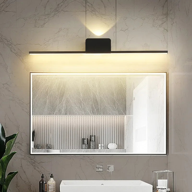 LED Wall Sconce — Long Strip Bedside Wall Light, Touch Switch, Modern Indoor, Living Room Corridor