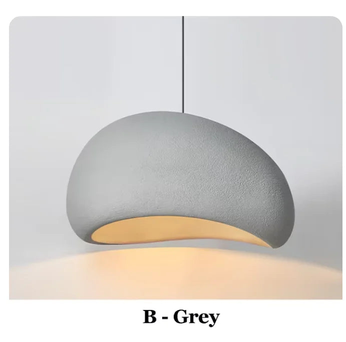 Pendant Chandelier — Nordic Wabi Sabi Hanging Lamp, Handmade, Living Room Bedroom Dining Room