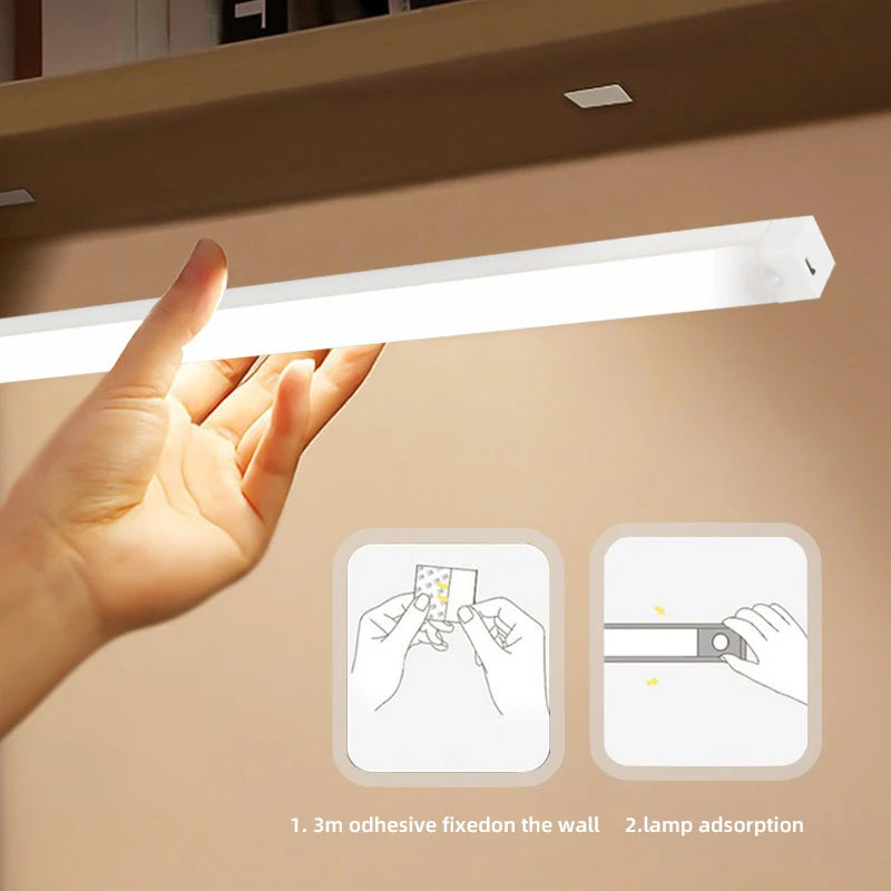 LED Motion Sensor Night Light — Rechargeable, 3 Color Temps, Dimmable, Magnetic, Closet Kitchen Stair