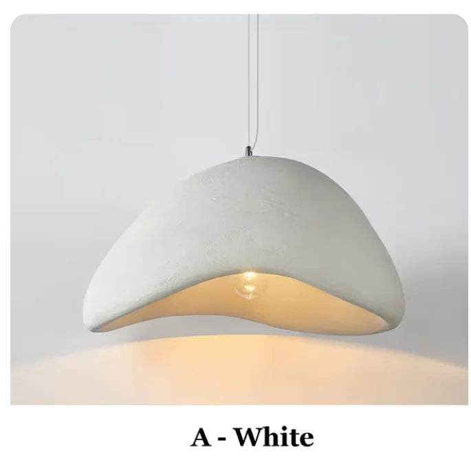 Pendant Chandelier — Nordic Wabi Sabi Hanging Lamp, Handmade, Living Room Bedroom Dining Room