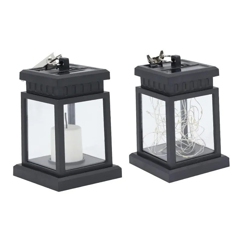 Solar Candle Lantern — Outdoor Hanging Garden Light, Waterproof, Patio Yard Lawn Decor