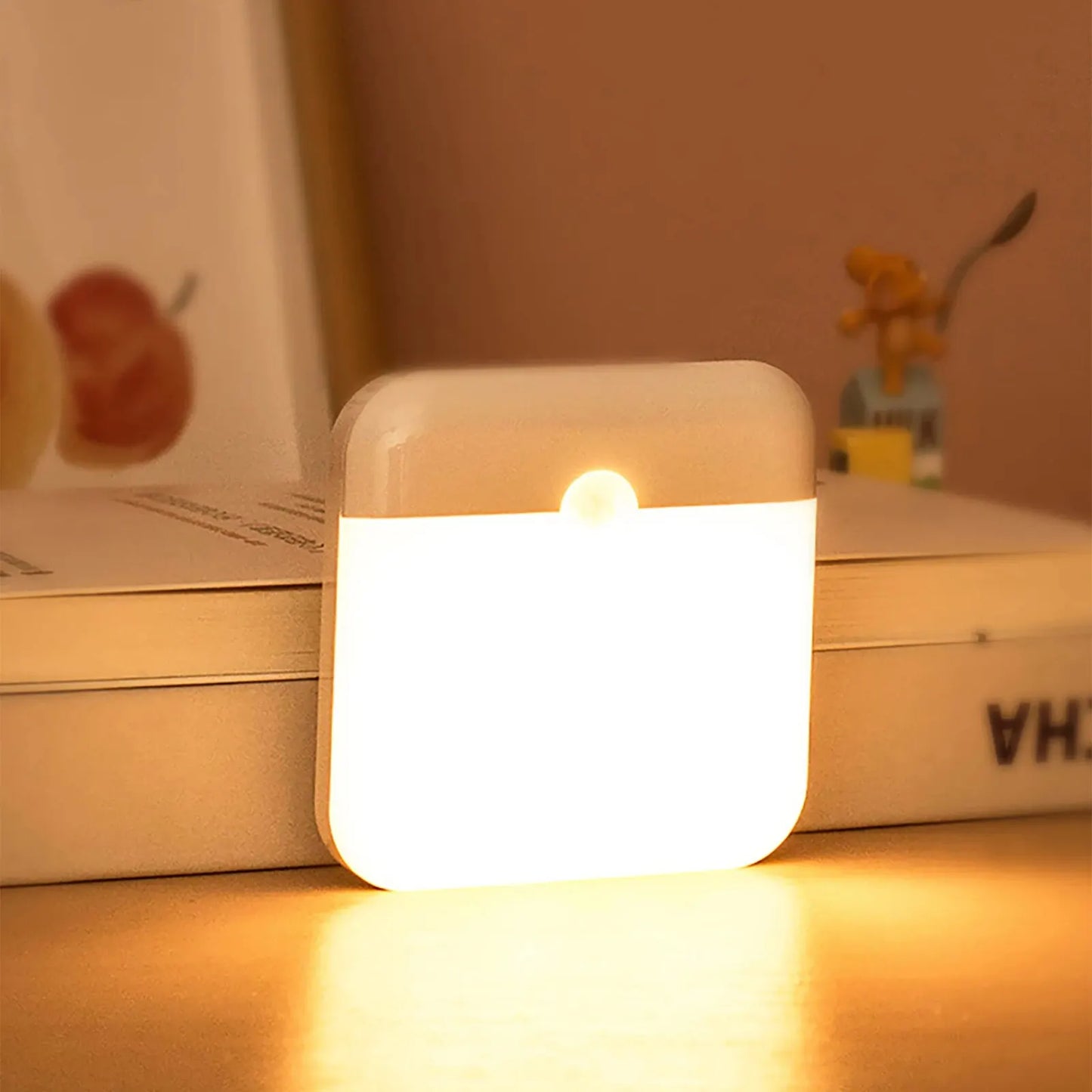 LED Motion Sensor Night Light — Rechargeable, Magnetic Mount, 120° Detection, Stairs Closet Kitchen