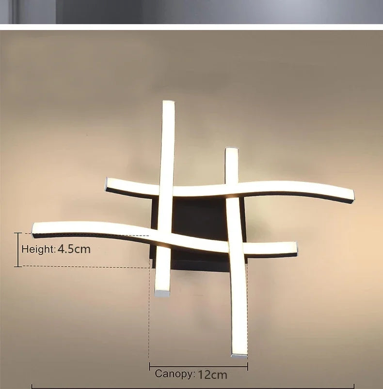LED Ceiling Light — Modern Flush Mount Fixture, Living Room Dining Room Bedroom Kitchen