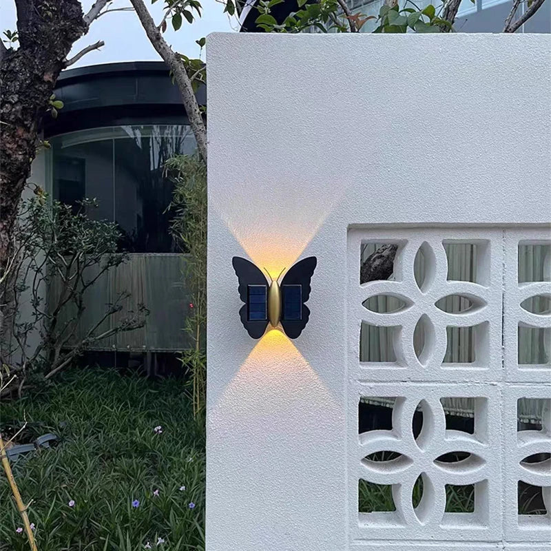 Solar LED Outdoor Wall Light — IP65 Waterproof, 3 Mode, Garden Fence Stair Pathway Decor
