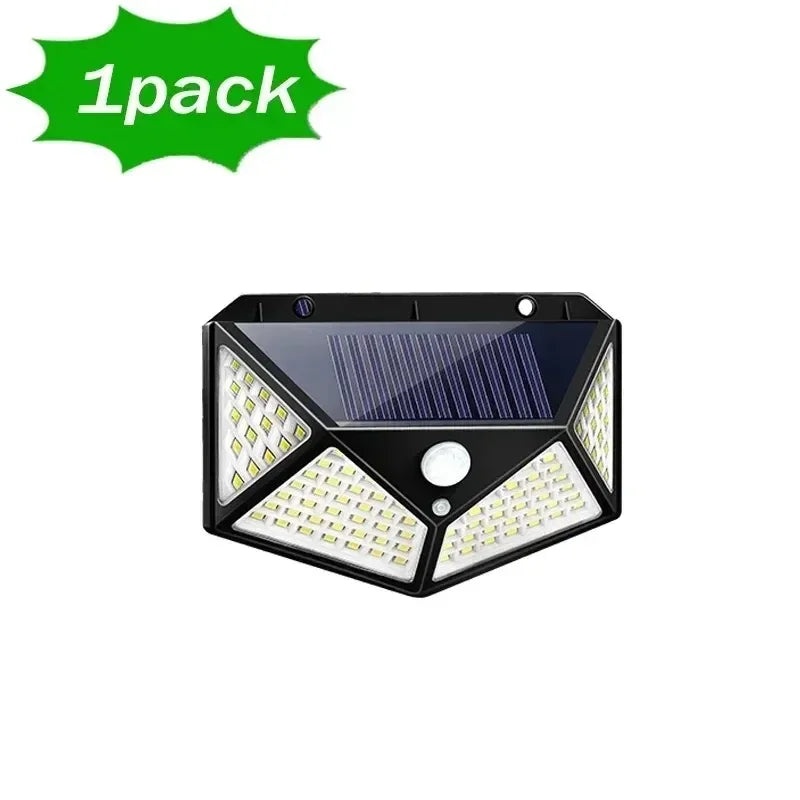 LED Solar Motion Sensor Light — 270° Waterproof IP65 Spotlight, Garden Security Lamp