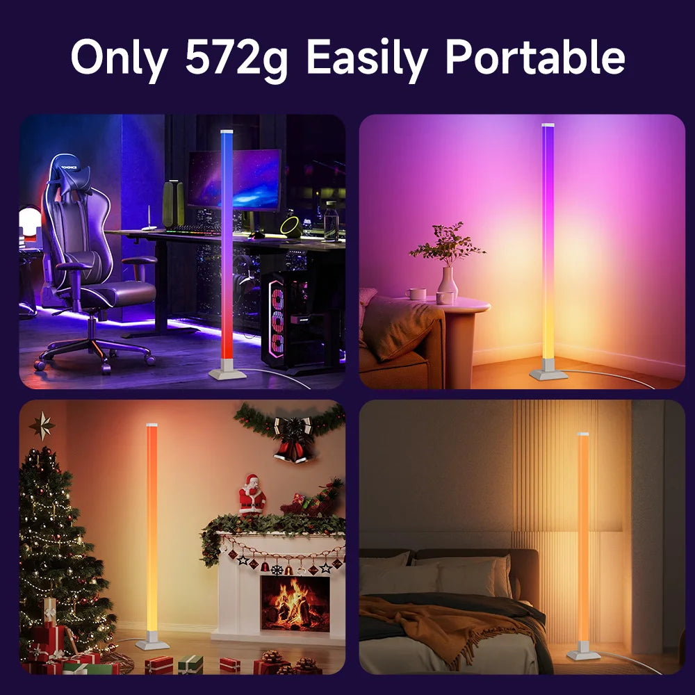 Floor Lamp — Dimmable USB Gooseneck Standing Light, RGB & White, Bedroom Living Room