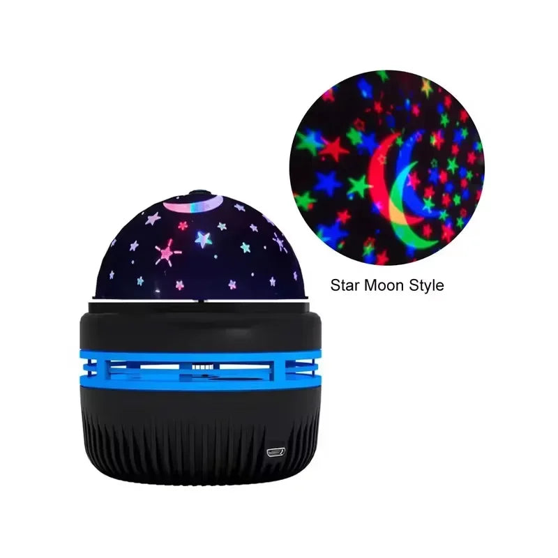 LED Starry Sky Projector Night Light — Magic Ball, RGB, 360° Rotating, Bedroom Kids Room Decor