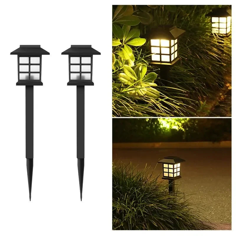 Solar Pathway Lights 2-Pack — Waterproof Outdoor Garden Stake Lights, Walkway Driveway Yard