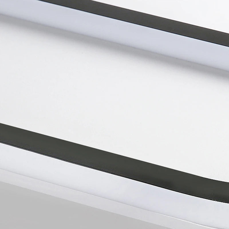 LED Ceiling Light — Linear Geometric Strip, 16/24/31in, Black, Kitchen Bedroom Restaurant