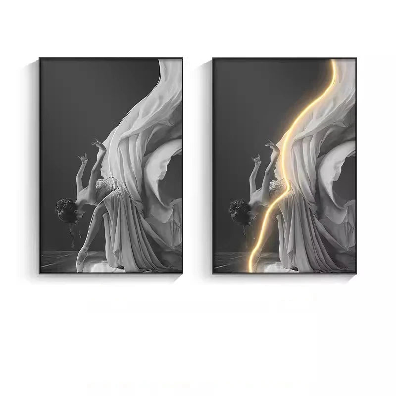 LED Art Figure Wall Lamp — Dimmable Ceramic Sculptural Light, Living Room Bedroom Decor