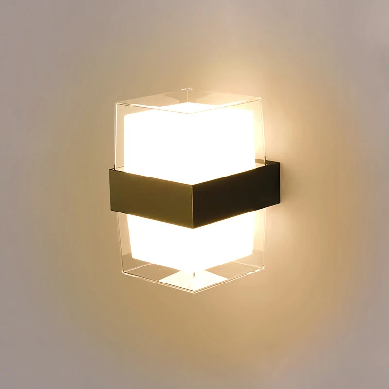 LED Wall Lamp Indoor Outdoor — IP65 Waterproof, Dimmable Touch Switch, Porch Balcony