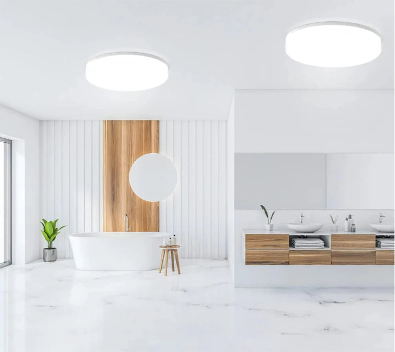 LED Ceiling Light — Ultra-Thin Round Flush Mount, Dimmable, 4 Sizes, Bedroom Living Room