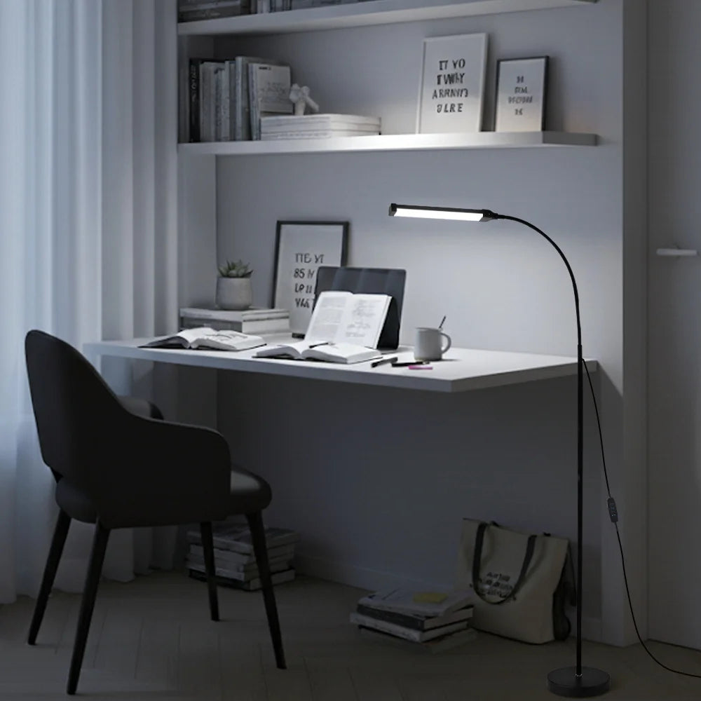 Floor Lamp — Dimmable USB Gooseneck Standing Light, RGB & White, Bedroom Living Room