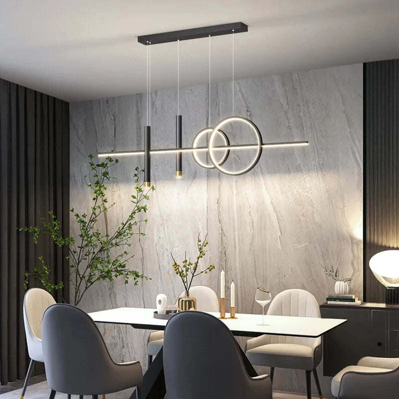 LED Pendant Chandelier — 45W Dimmable Bar Light, Restaurant Kitchen Dining Room Bedroom