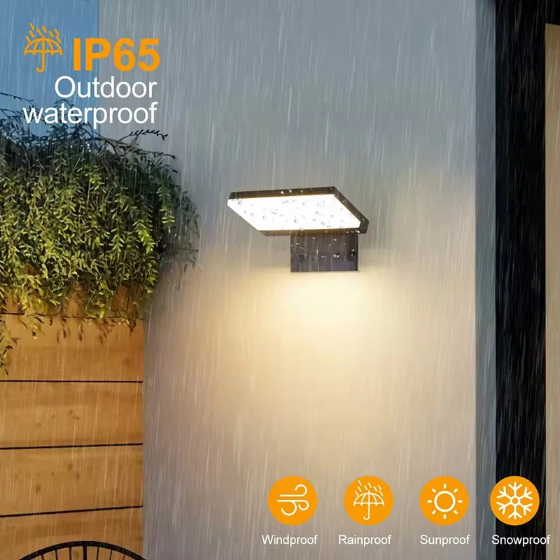 LED Outdoor Wall Light — IP65 Waterproof Motion Sensor, Foldable Modern Porch Lamp