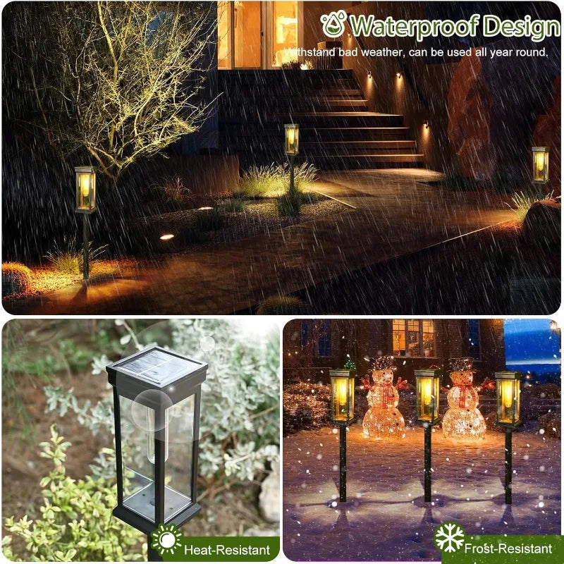 Solar Pathway Lights — Outdoor Garden Stake Lights, IP65 Waterproof, Walkway Lawn Yard Decor
