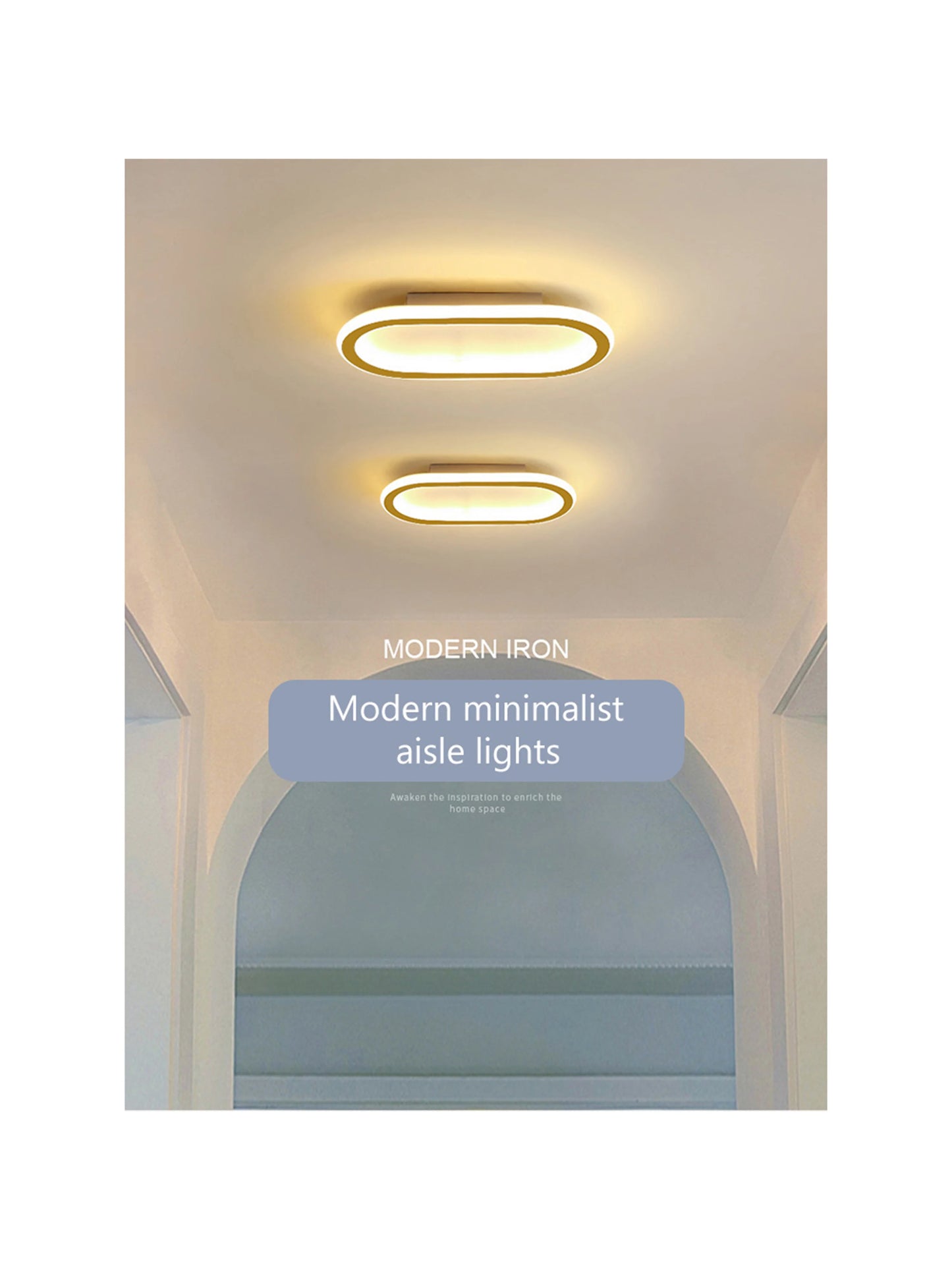 LED Ceiling Light — Linear Geometric Strip, 16/24/31in, Black, Kitchen Bedroom Restaurant