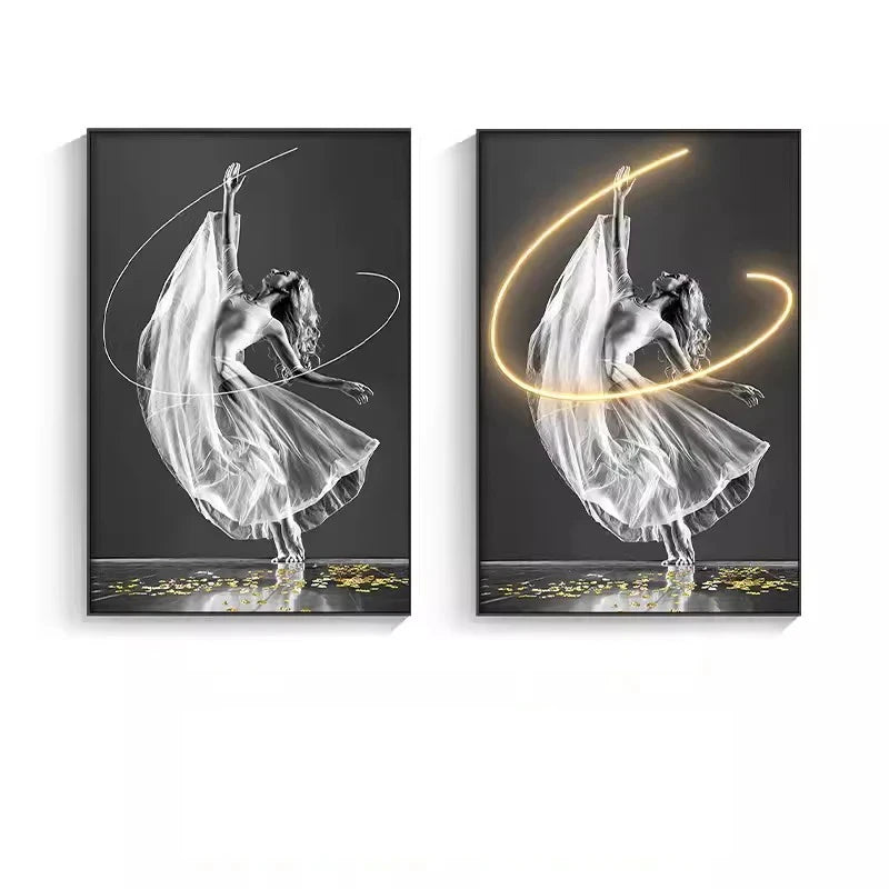LED Art Figure Wall Lamp — Dimmable Ceramic Sculptural Light, Living Room Bedroom Decor