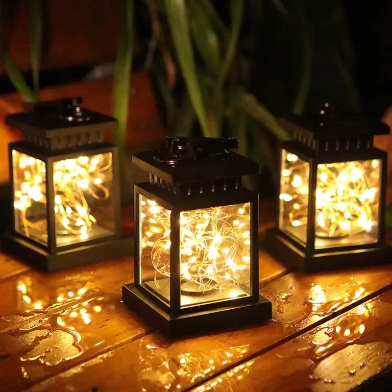 Solar Hanging Lantern — Outdoor Decorative Garden Light, Weatherproof, Patio Table Yard
