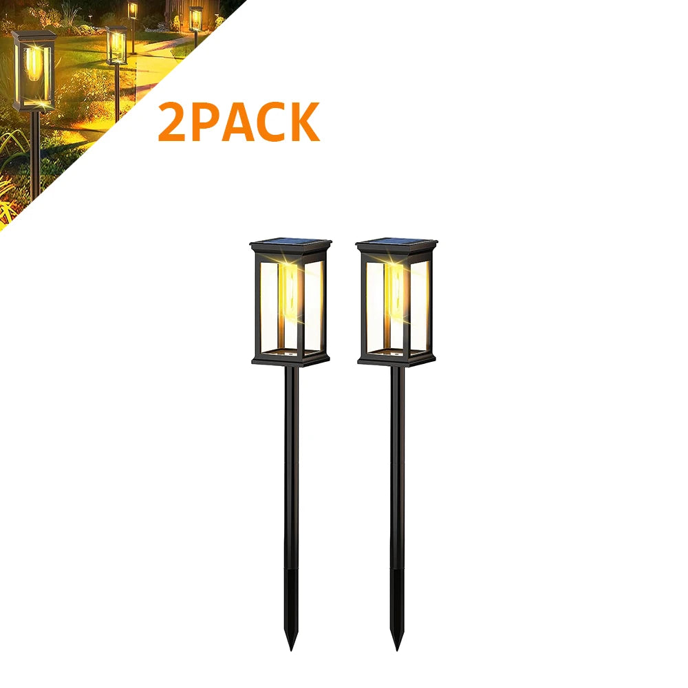 Solar Pathway Lights — Outdoor Garden Stake Lights, IP65 Waterproof, Walkway Lawn Yard Decor