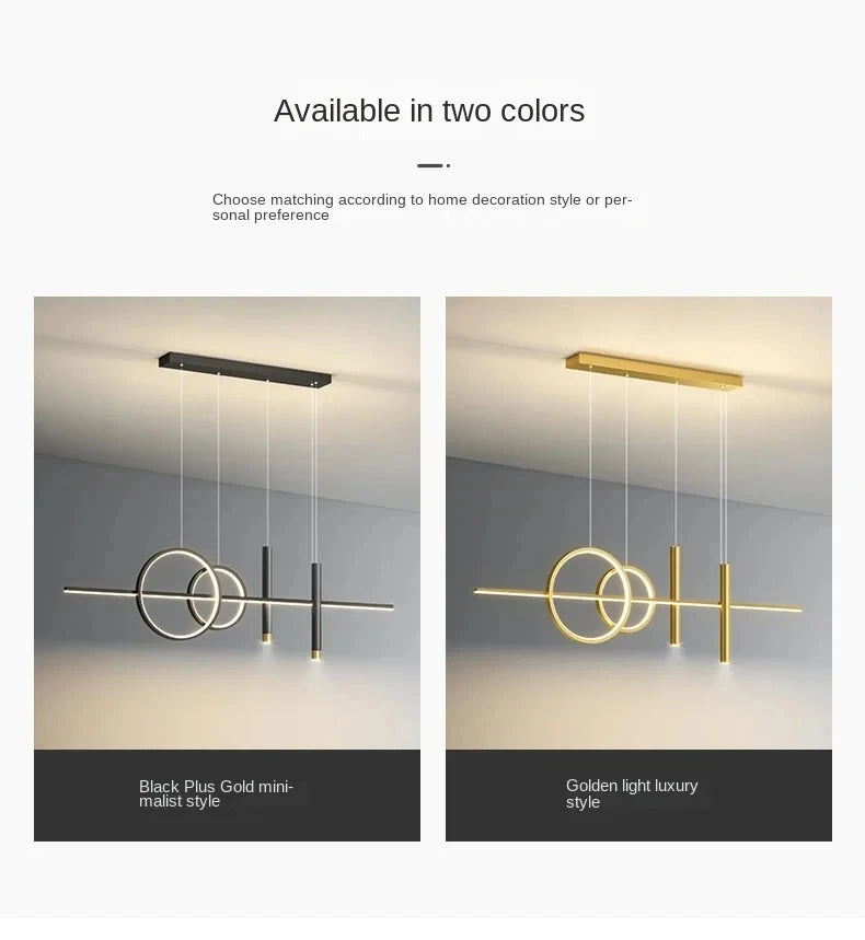 LED Pendant Chandelier — 45W Dimmable Bar Light, Restaurant Kitchen Dining Room Bedroom
