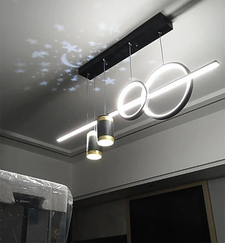 LED Pendant Chandelier — 45W Dimmable Bar Light, Restaurant Kitchen Dining Room Bedroom
