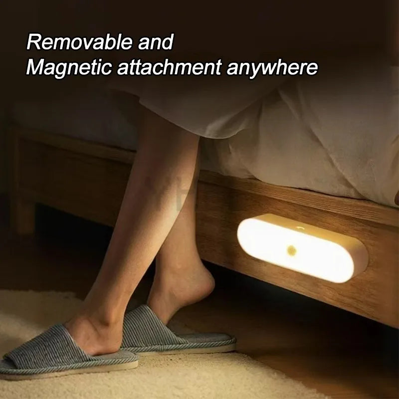 LED Motion Sensor Tube Light — USB Rechargeable, Magnetic Mount, Wardrobe Closet Kitchen Aisle