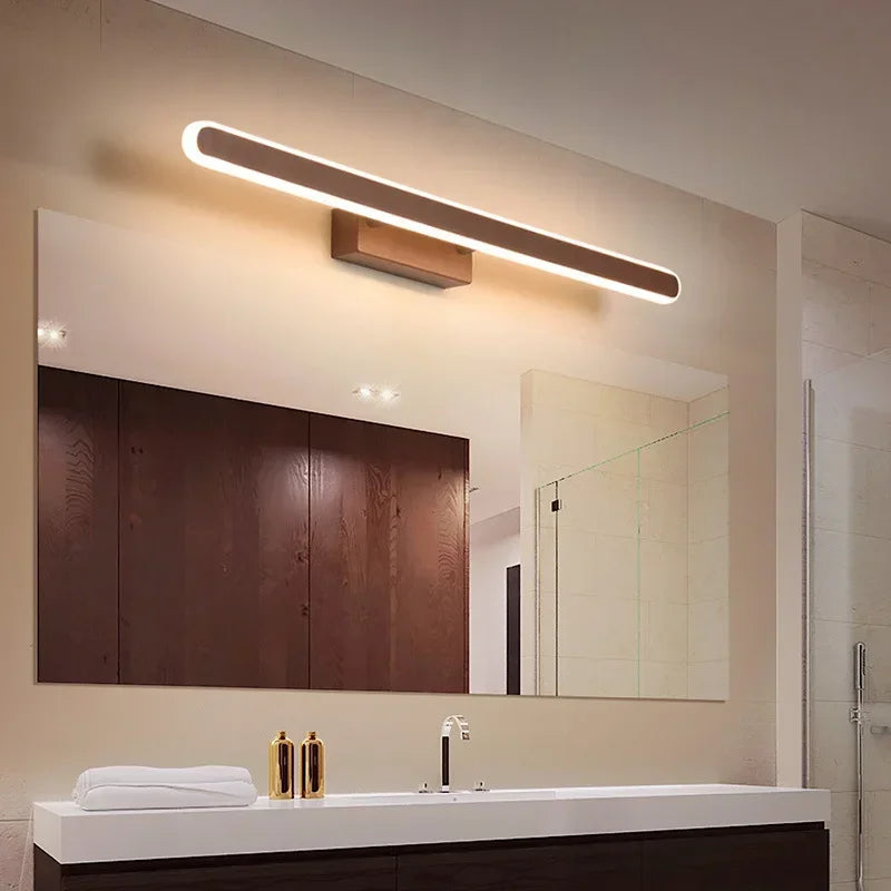 Bathroom Vanity Wall Light — Dimmable Mirror Light, Aluminum, Modern Bathroom Fixture