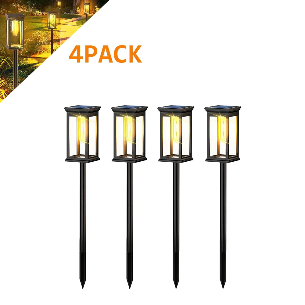 Solar Pathway Lights — Outdoor Garden Stake Lights, IP65 Waterproof, Walkway Lawn Yard Decor